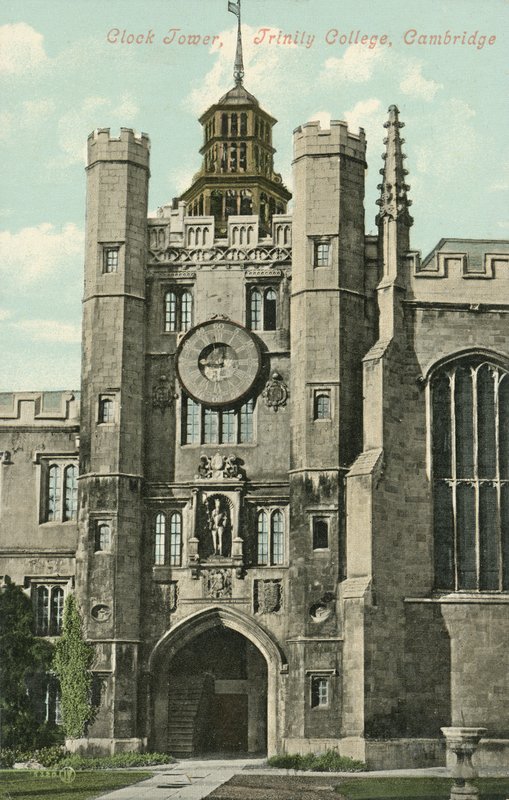 Wieża Zegarowa, Trinity College, Cambridge (kolorowe zdjęcie) autorstwa English Photographer
