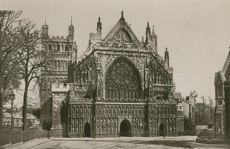 Katedra w Exeter, front zachodni autorstwa English Photographer