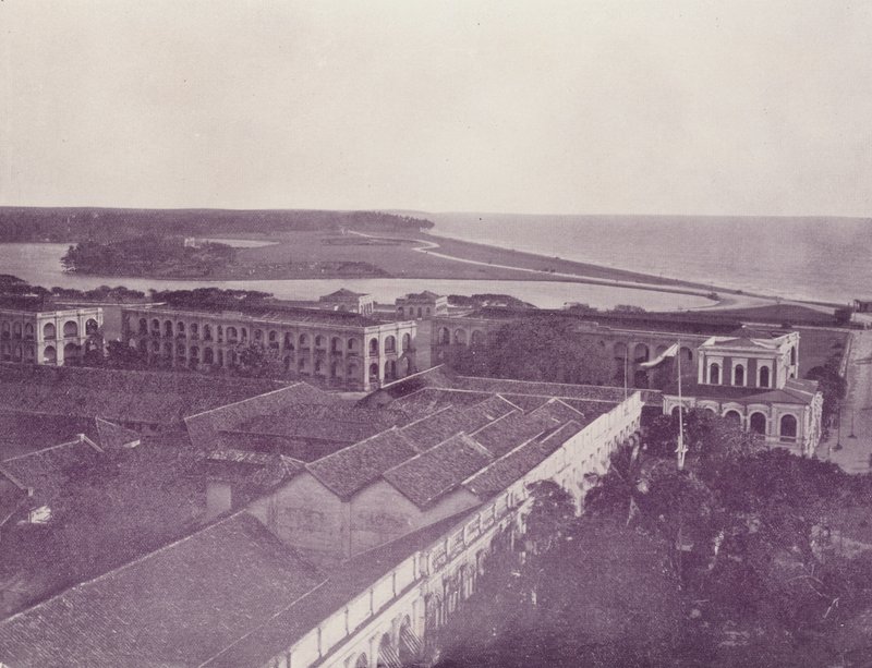 Galle Face and Barracks, Kolombo, Cejlon autorstwa English Photographer