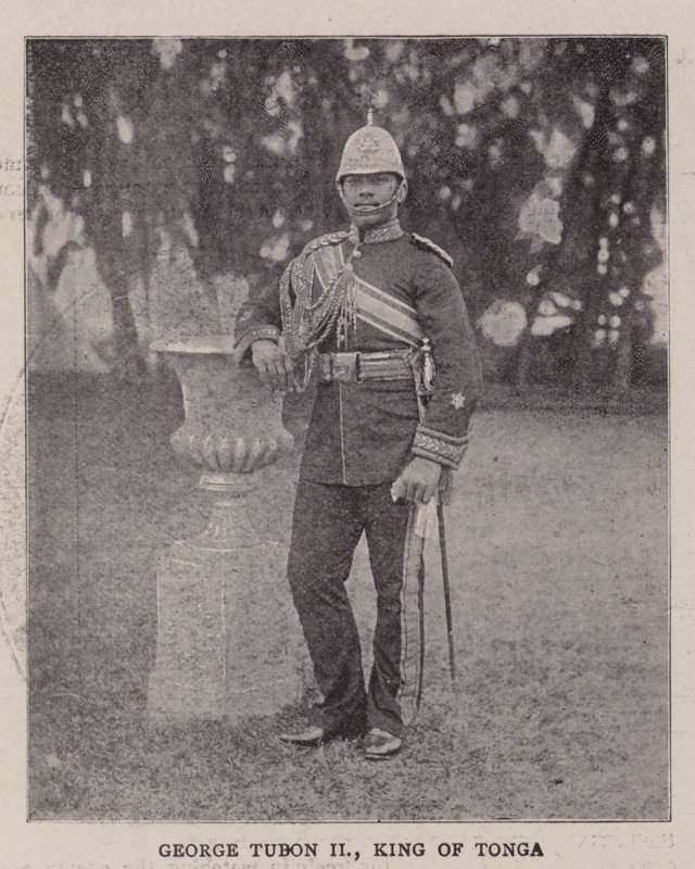 Jerzy Tubon II, król Tonga autorstwa English Photographer