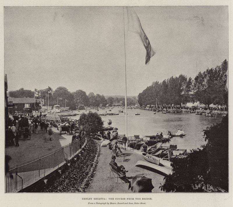 Henley Regatta, tor z mostu autorstwa English Photographer