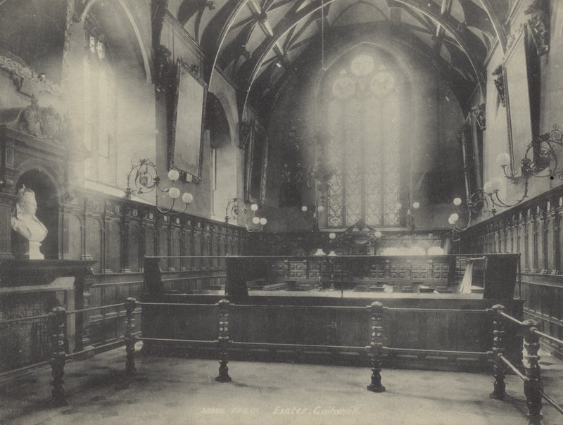 Wnętrze, Exeter Guildhall, Devon autorstwa English Photographer