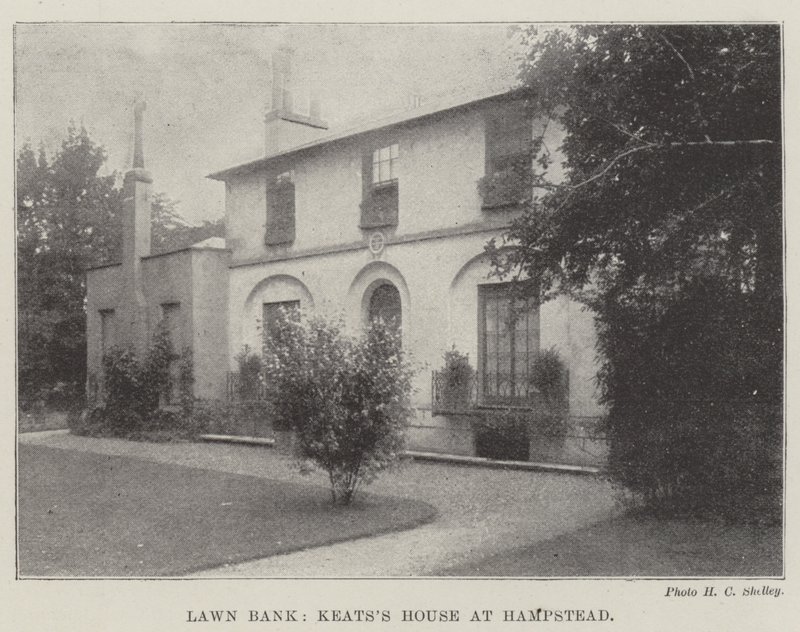 Lawn Bank, Keatss House w Hampstead autorstwa English Photographer