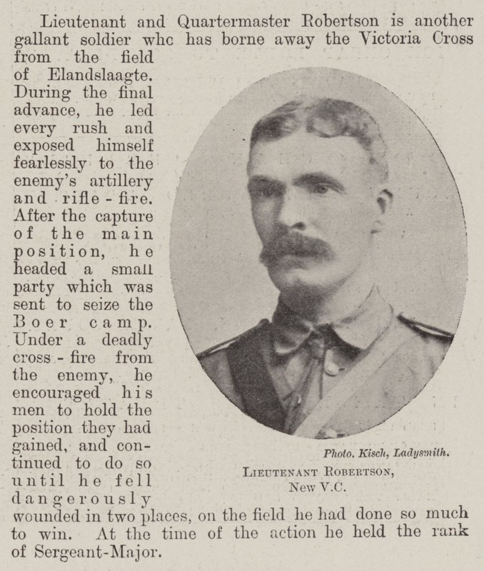 Porucznik Robertson, nowy VC autorstwa English Photographer