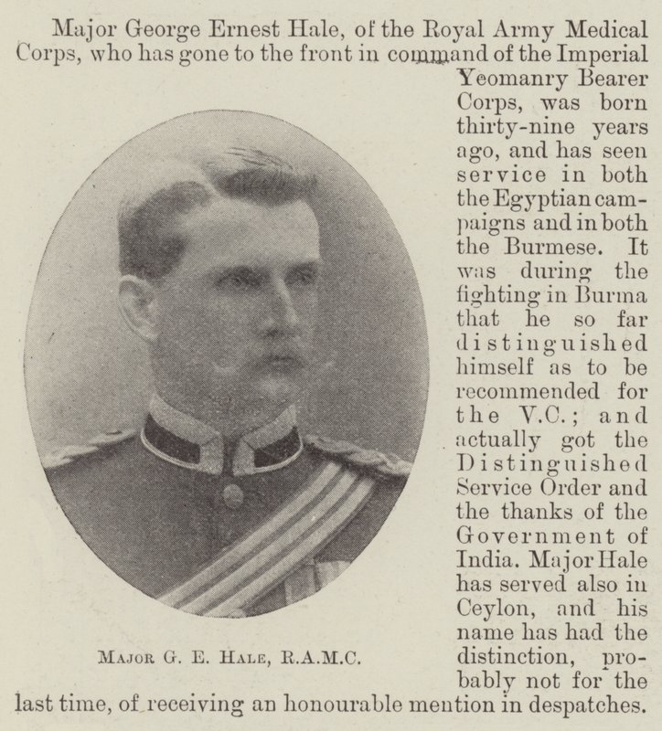 Major GE Hale, RAMC autorstwa English Photographer