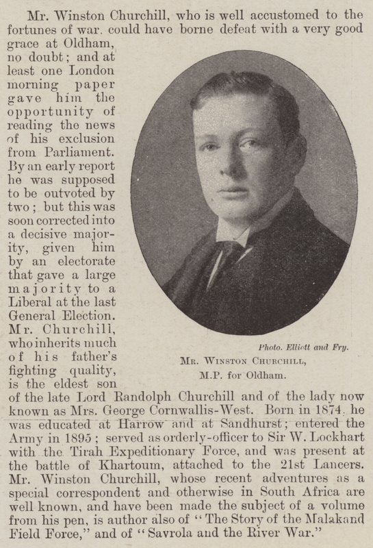 Pan Winston Churchill, poseł Oldham autorstwa English Photographer