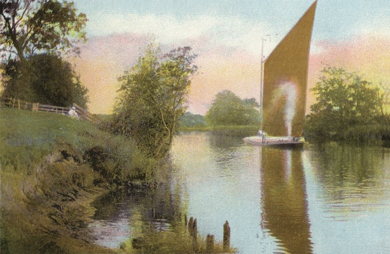 Postwick Reach, Whitlingham, niedaleko Norwich autorstwa English Photographer