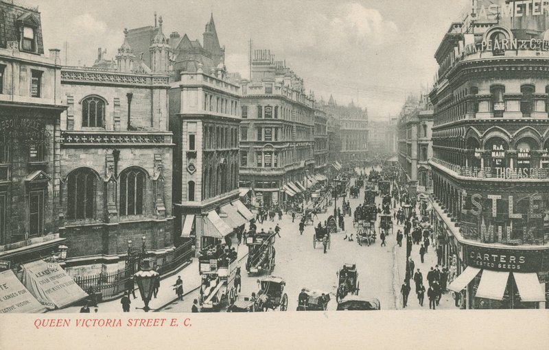 Queen Victoria Street, Londyn autorstwa English Photographer