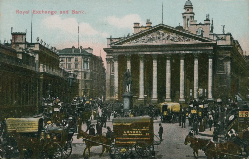 Royal Exchange and Bank, Londyn autorstwa English Photographer