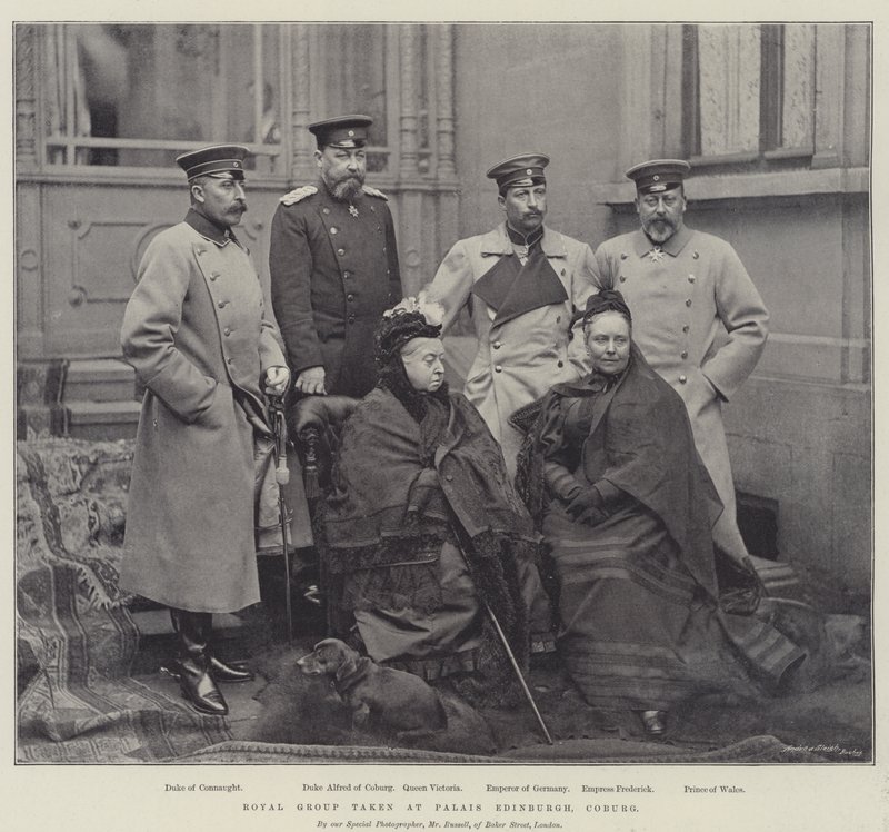 Royal Group podjęta w Palais Edinburgh, Coburg autorstwa English Photographer