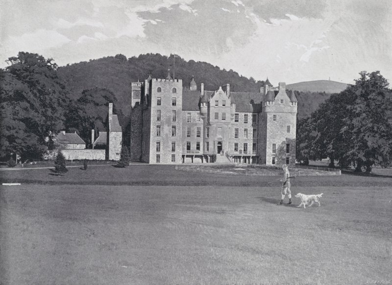Szkocja: Zamek Aboyne (zdjęcie czarno-białe) autorstwa English Photographer