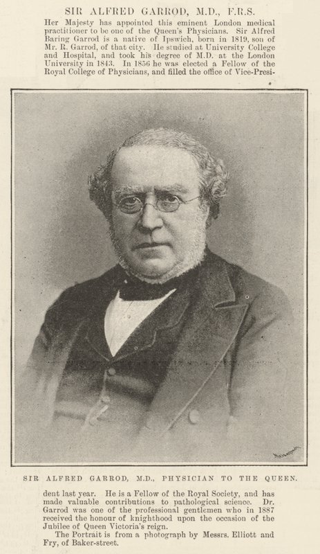 Sir Alfred Garrod, MD, FRS autorstwa English Photographer