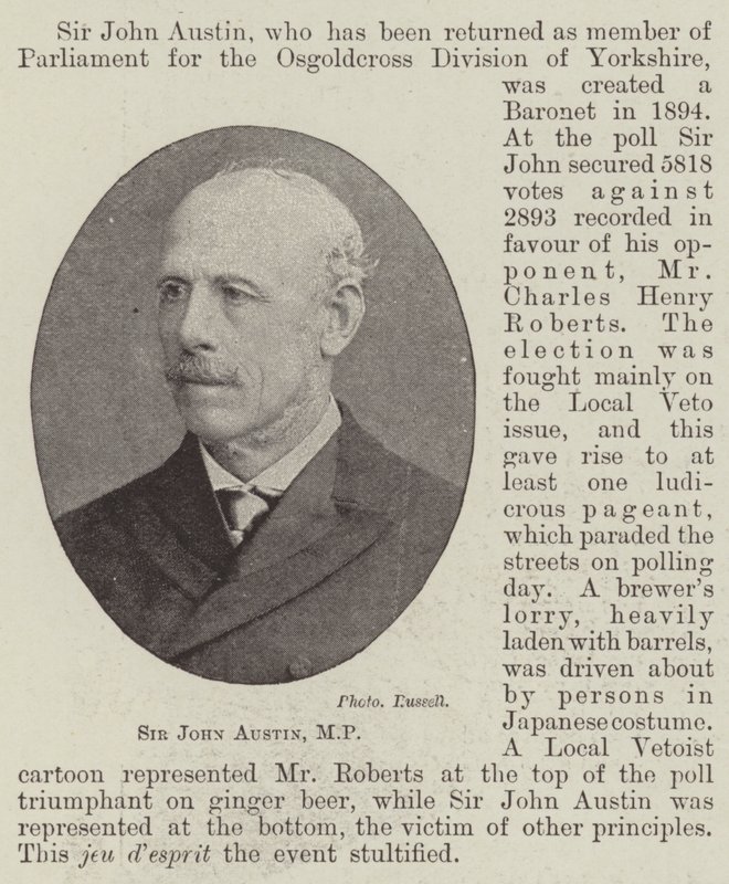 Sir John Austin, MP autorstwa English Photographer