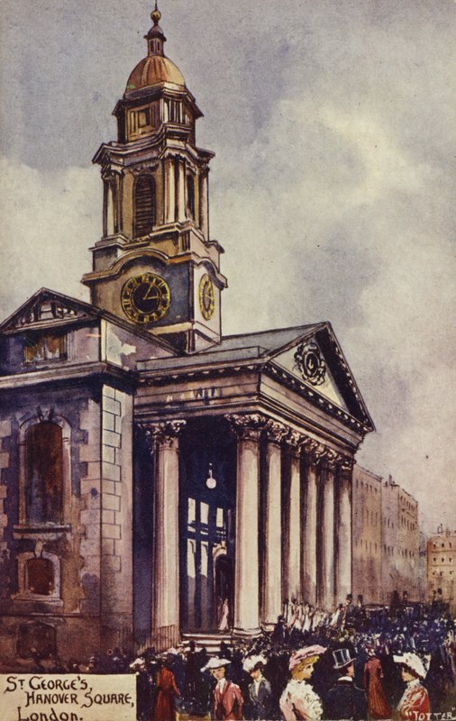 St Georges, Hanover Square, Londyn autorstwa English Photographer