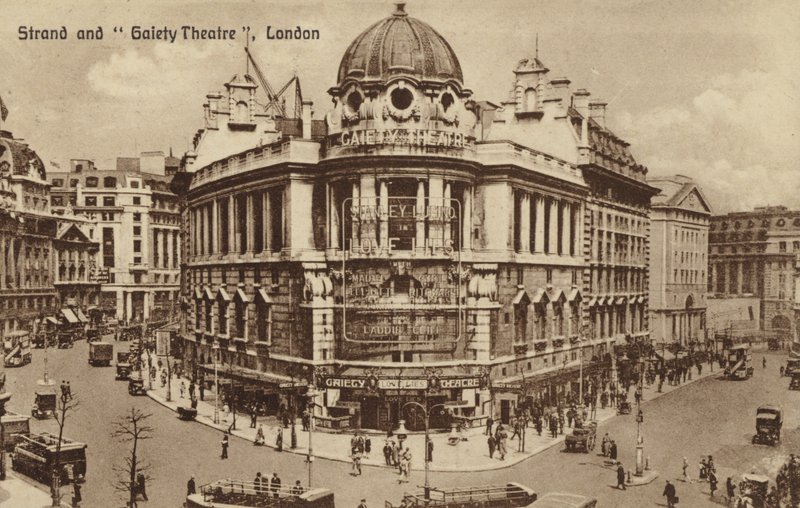 Strand and Gaiety Theatre, Londyn autorstwa English Photographer