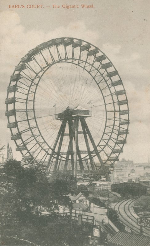 The Gigantic Wheel, Earls Court, Londyn autorstwa English Photographer