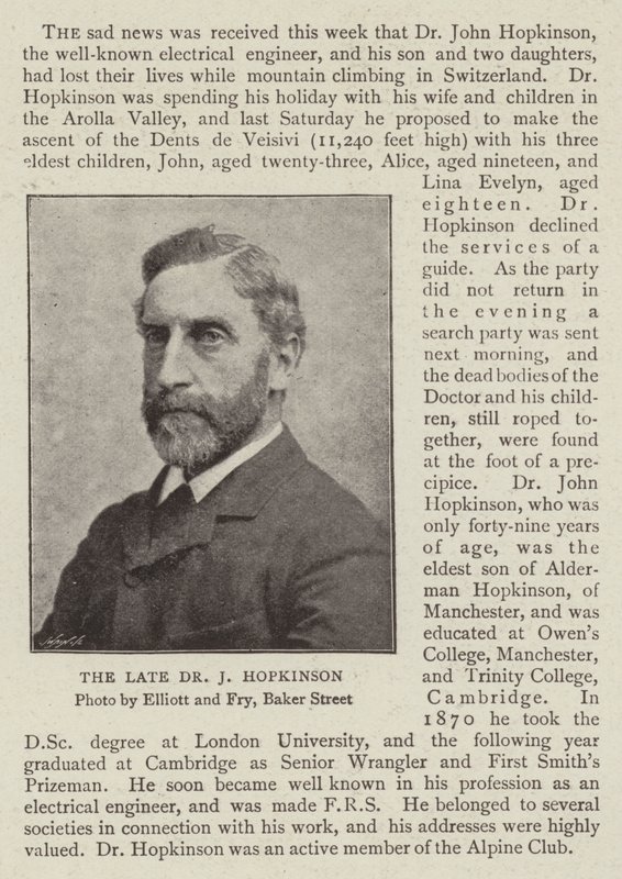 Późny dr J Hopkinson autorstwa English Photographer