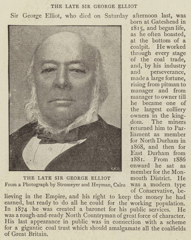 Późny Sir George Elliot autorstwa English Photographer