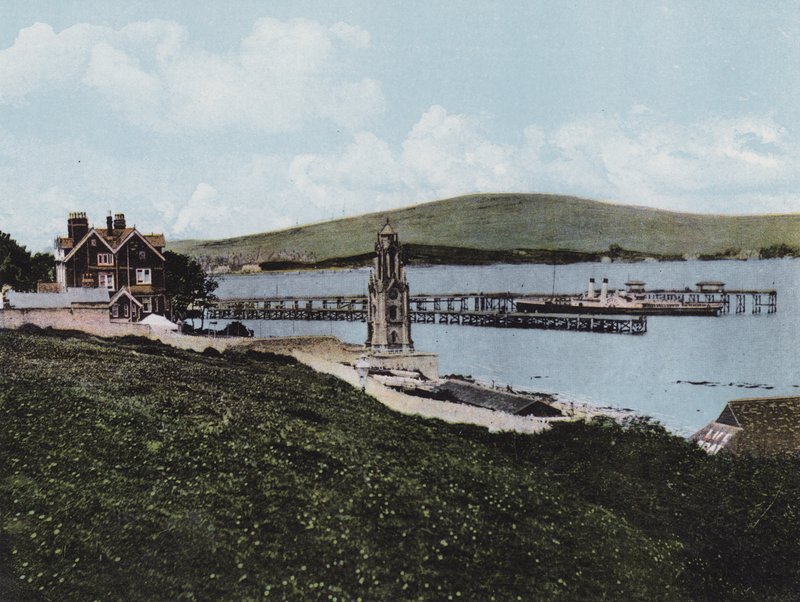 Molo i wieża zegarowa, Swanage autorstwa English Photographer