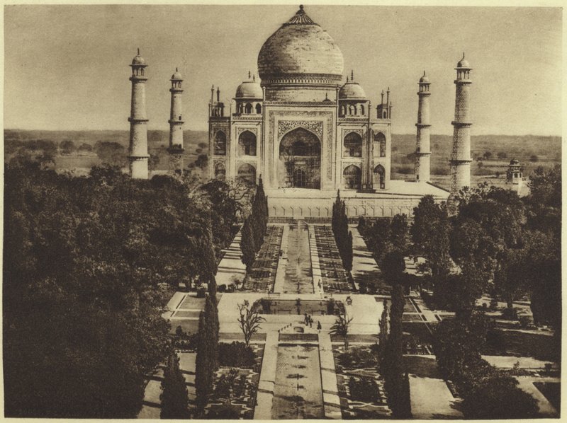 Taj-Mahal w Agrze (fotograwiura) autorstwa English Photographer