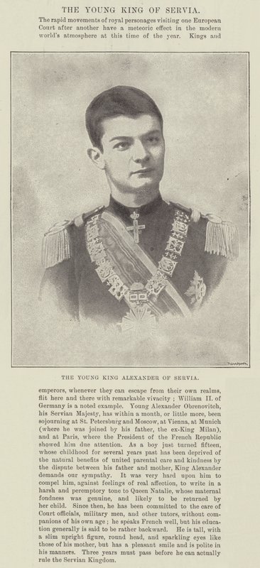 Młody król Aleksander Serbii autorstwa English Photographer