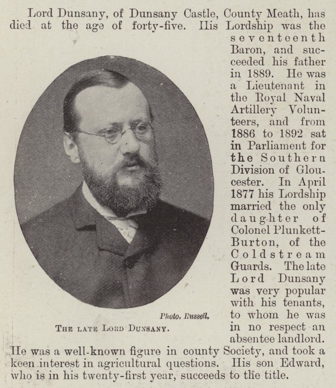 Nieżyjący lord Dunsany autorstwa English Photographer