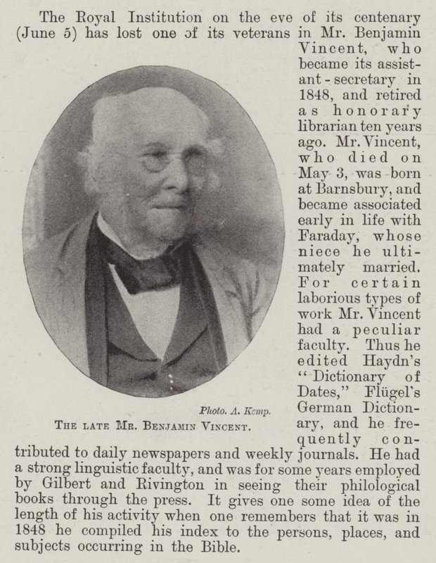 Nieżyjący już pan Benjamin Vincent autorstwa English Photographer