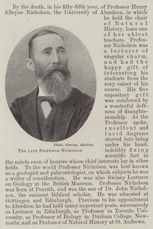 Nieżyjący już profesor Nicholson autorstwa English Photographer