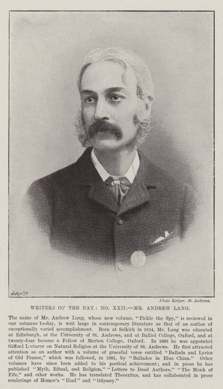Pisarze dnia, pan Andrew Lang autorstwa English Photographer