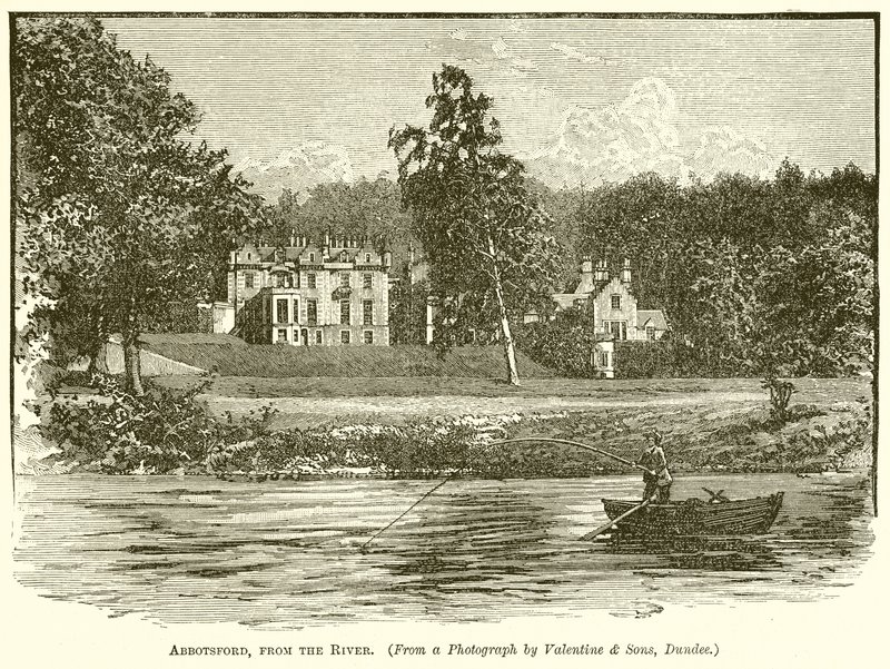 Abbotsford, od rzeki autorstwa English School