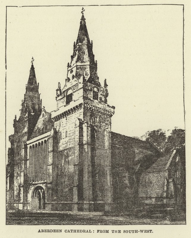 Katedra w Aberdeen, od południowego zachodu autorstwa English School