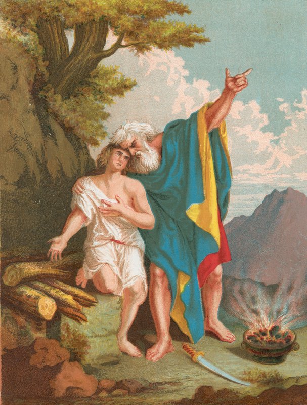 Abraham ofiarowujący Izaaka autorstwa English School