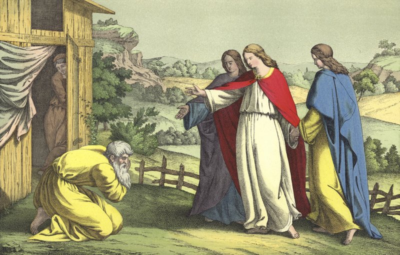 Abraham i aniołowie autorstwa English School