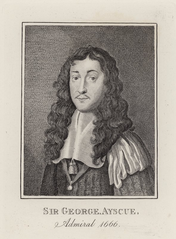 Admirał Sir George Ayscue (Grawerowanie) autorstwa English School
