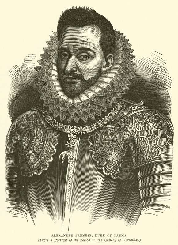 Aleksander Farnese, książę Parmy (grafika) autorstwa English School