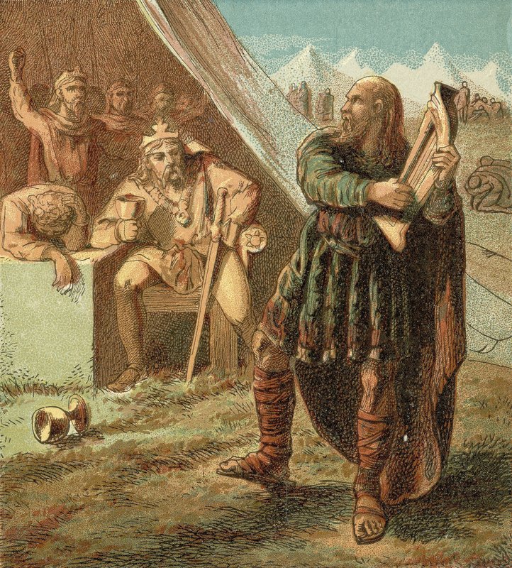 Alfred w obozie duńskim autorstwa English School