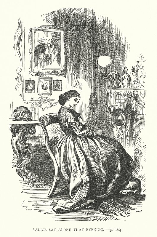 "Alice siedziała sama tego wieczoru" (rycina) autorstwa English School