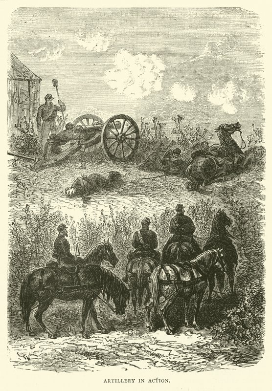 Artyleria w akcji, październik 1870 autorstwa English School