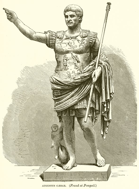 Cezara Augusta. (Znaleziony w Pompejach) autorstwa English School