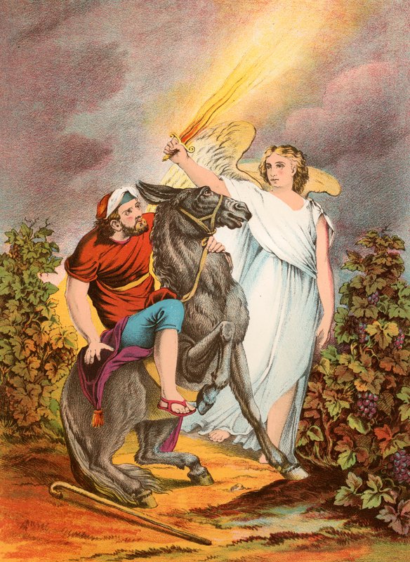 Balaam i anioł autorstwa English School