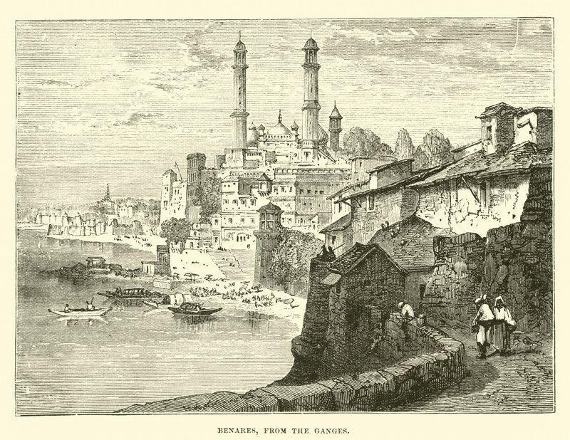 Benares z Gangesu autorstwa English School