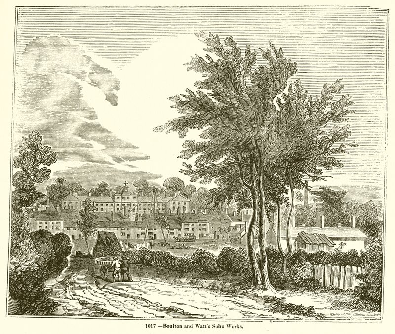 Boulton i Watts Soho Works autorstwa English School