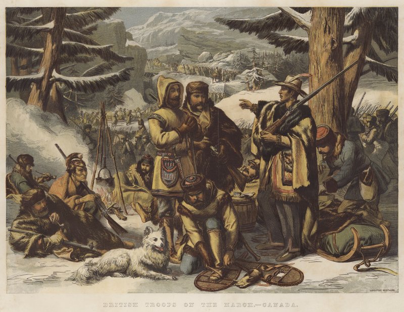 Brytyjczycy w marcu, Kanada (chromolitho) autorstwa English School