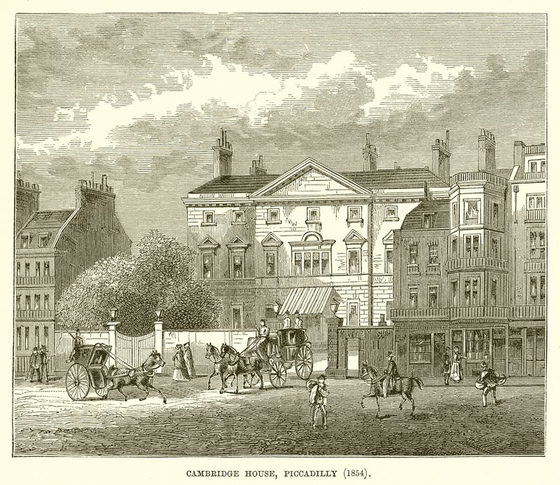 Cambridge House, Piccadilly (1854) autorstwa English School