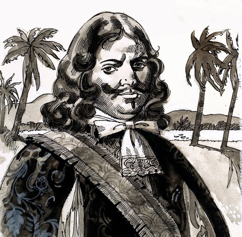 Kapitan Henry Morgan na Jamajce autorstwa English School