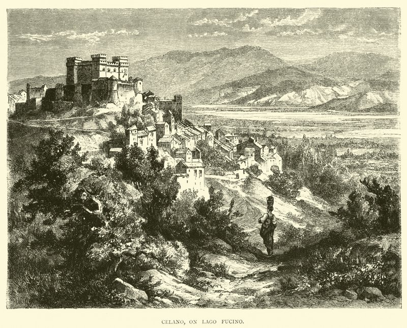 Celano, nad jeziorem Fucino autorstwa English School