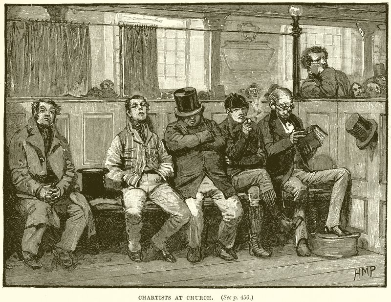 Chartists w kościele autorstwa English School