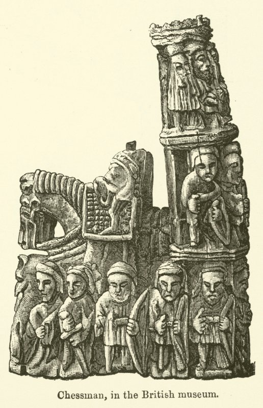 Chessman, w brytyjskim muzeum (rycina) autorstwa English School