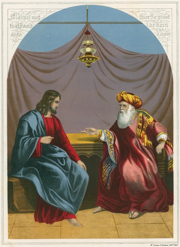 Chrystus i Nikodem autorstwa English School