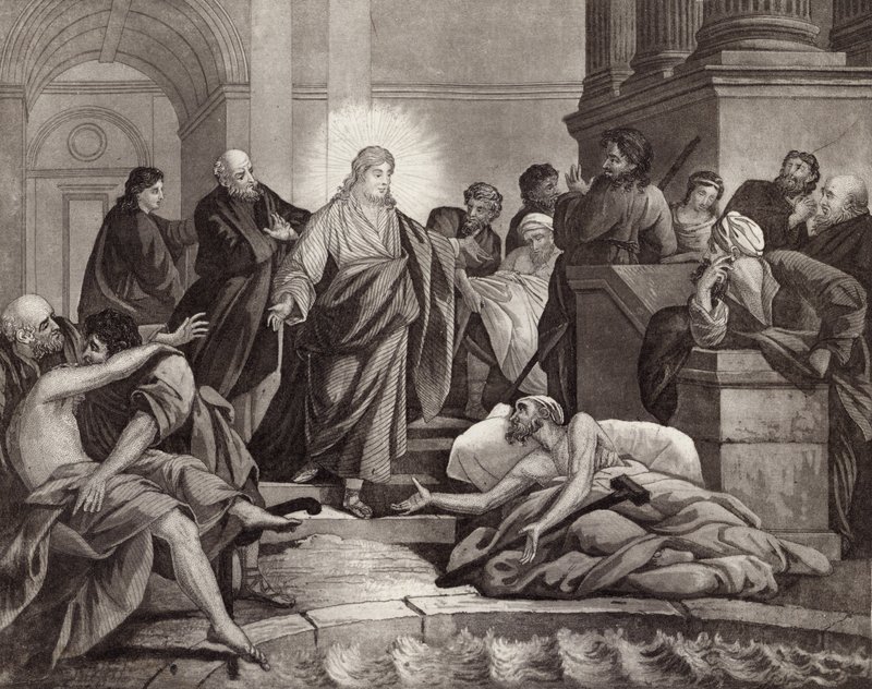 Chrystus przy sadzawce Bethesda autorstwa English School